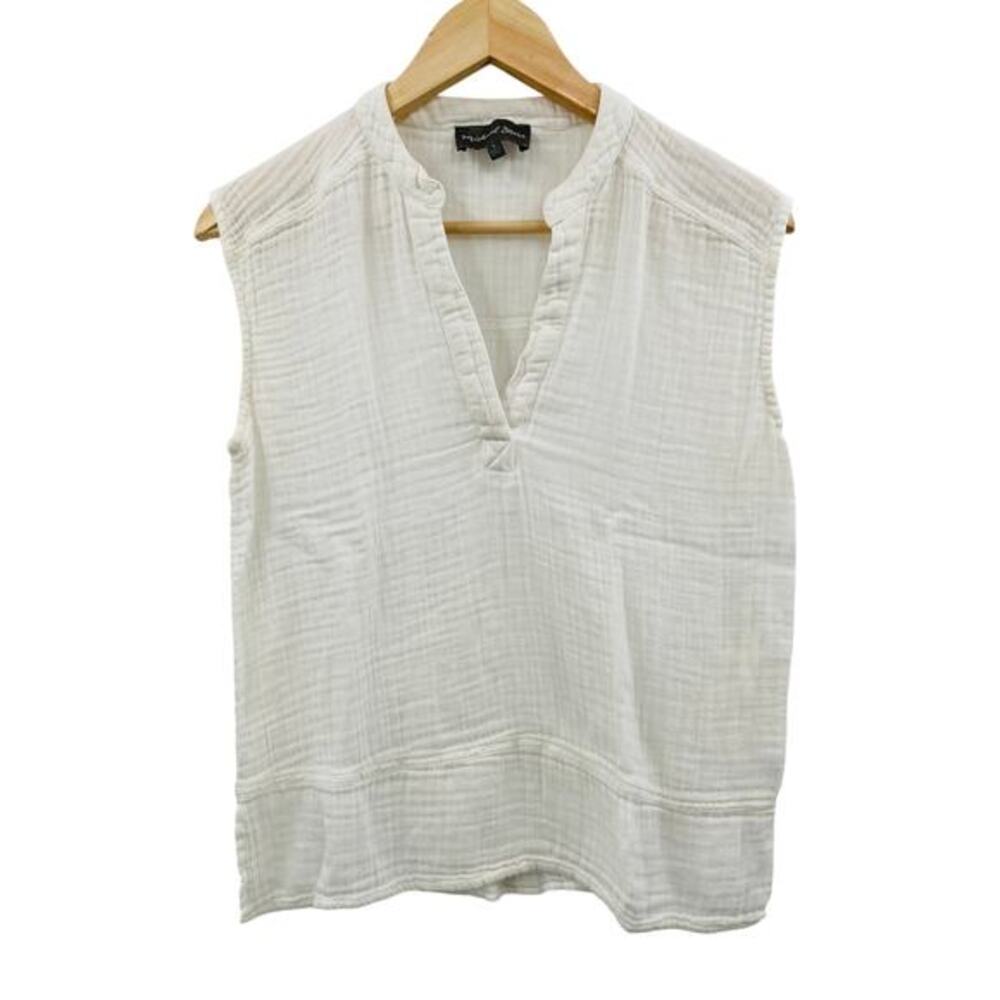 Michael Stars white gauze sleevless top